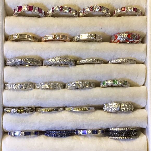 24 stackable 925 with cz rings! - Picture 1 of 8